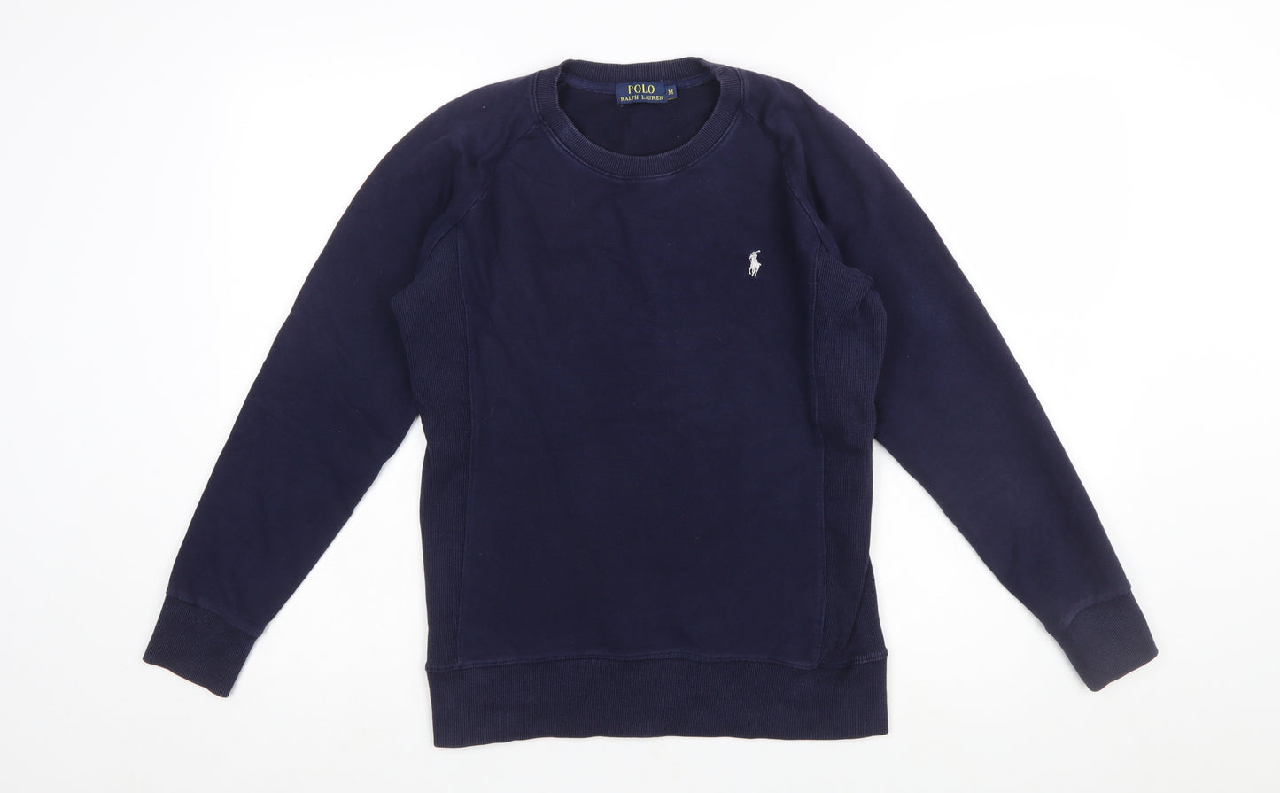 Polo Ralph Lauren Women's Navy Blue Cotton Blend Pullover Sweatshirt M