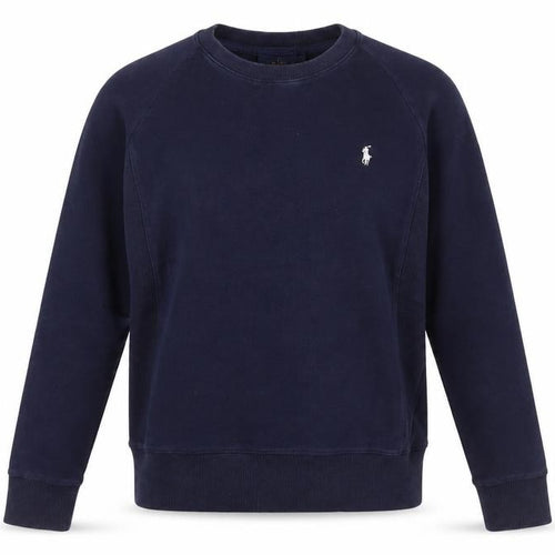 Polo Ralph Lauren Women's Navy Blue Cotton Blend Pullover Sweatshirt M