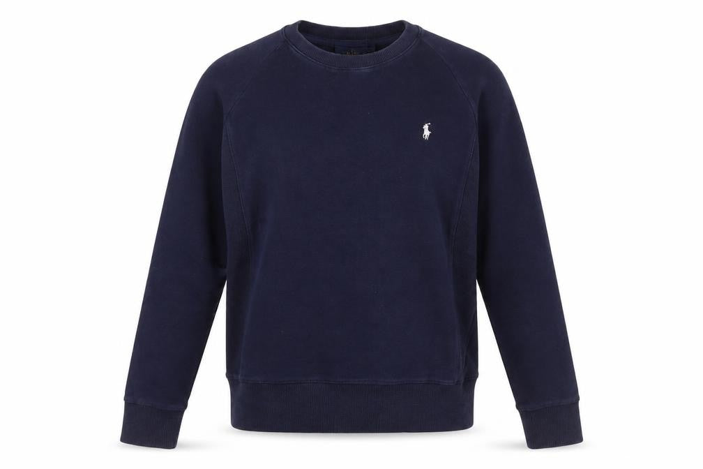 Polo Ralph Lauren Women's Navy Blue Cotton Blend Pullover Sweatshirt M