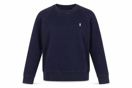 Polo Ralph Lauren Women's Navy Blue Cotton Blend Pullover Sweatshirt M