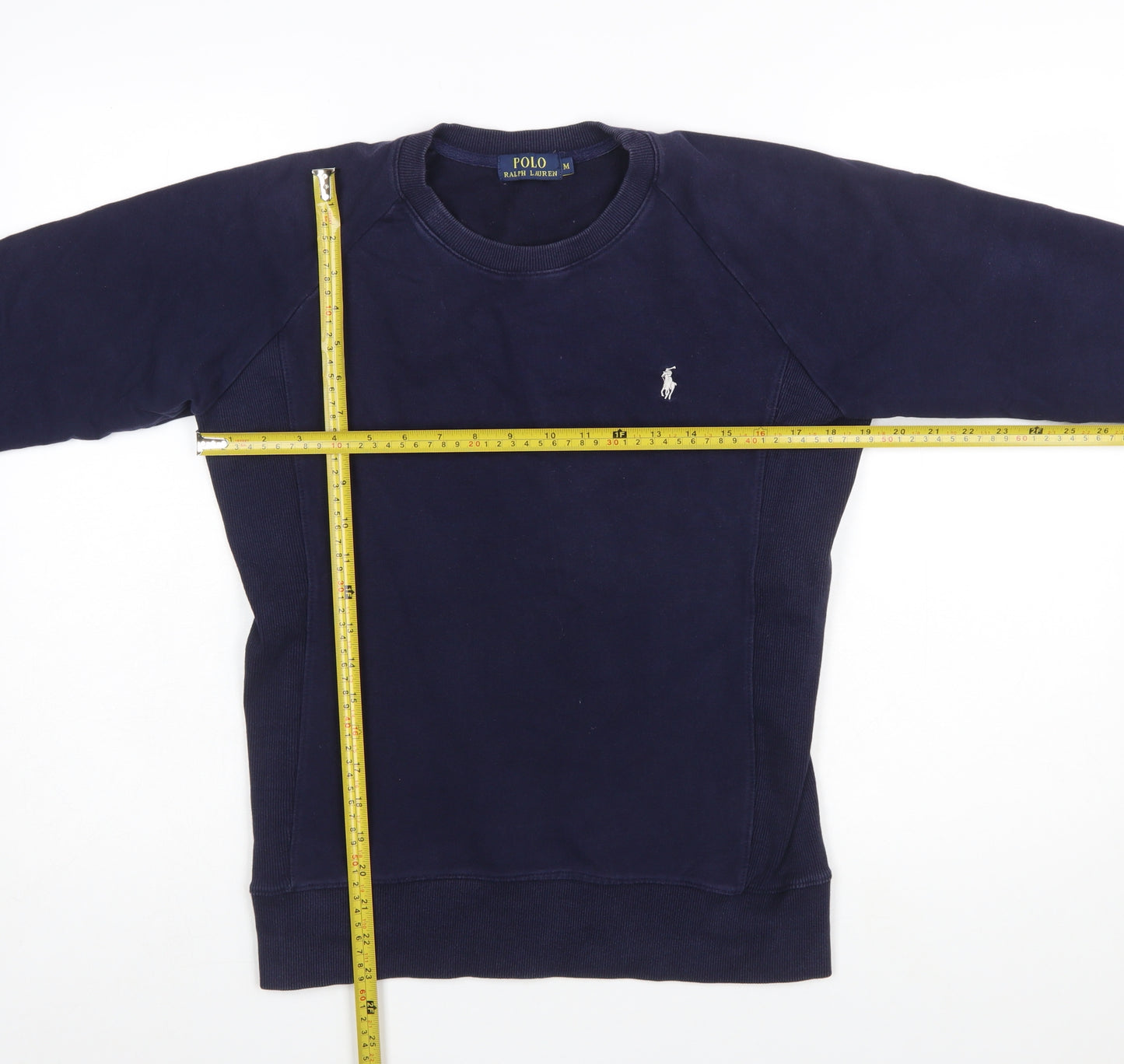 Polo Ralph Lauren Women's Navy Blue Cotton Blend Pullover Sweatshirt M