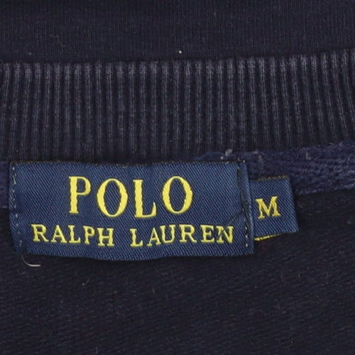 Polo Ralph Lauren Women's Navy Blue Cotton Blend Pullover Sweatshirt M