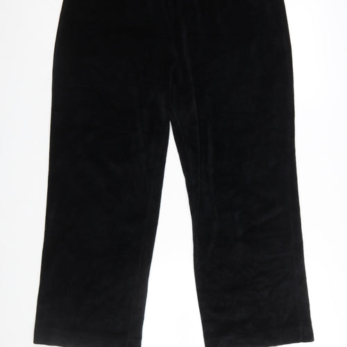 Ralph Lauren Women’s Black Velvet Straight Leg Trousers Size L