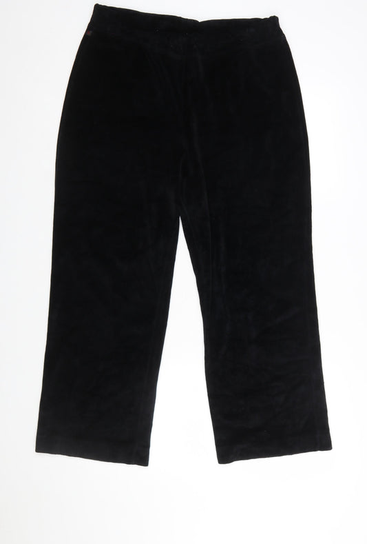 Ralph Lauren Women’s Black Velvet Straight Leg Trousers Size L