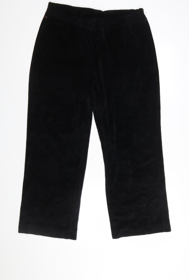 Ralph Lauren Women’s Black Velvet Straight Leg Trousers Size L