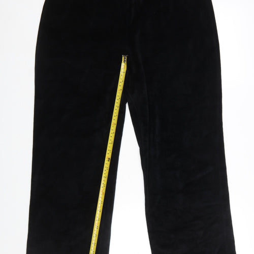 Ralph Lauren Women’s Black Velvet Straight Leg Trousers Size L