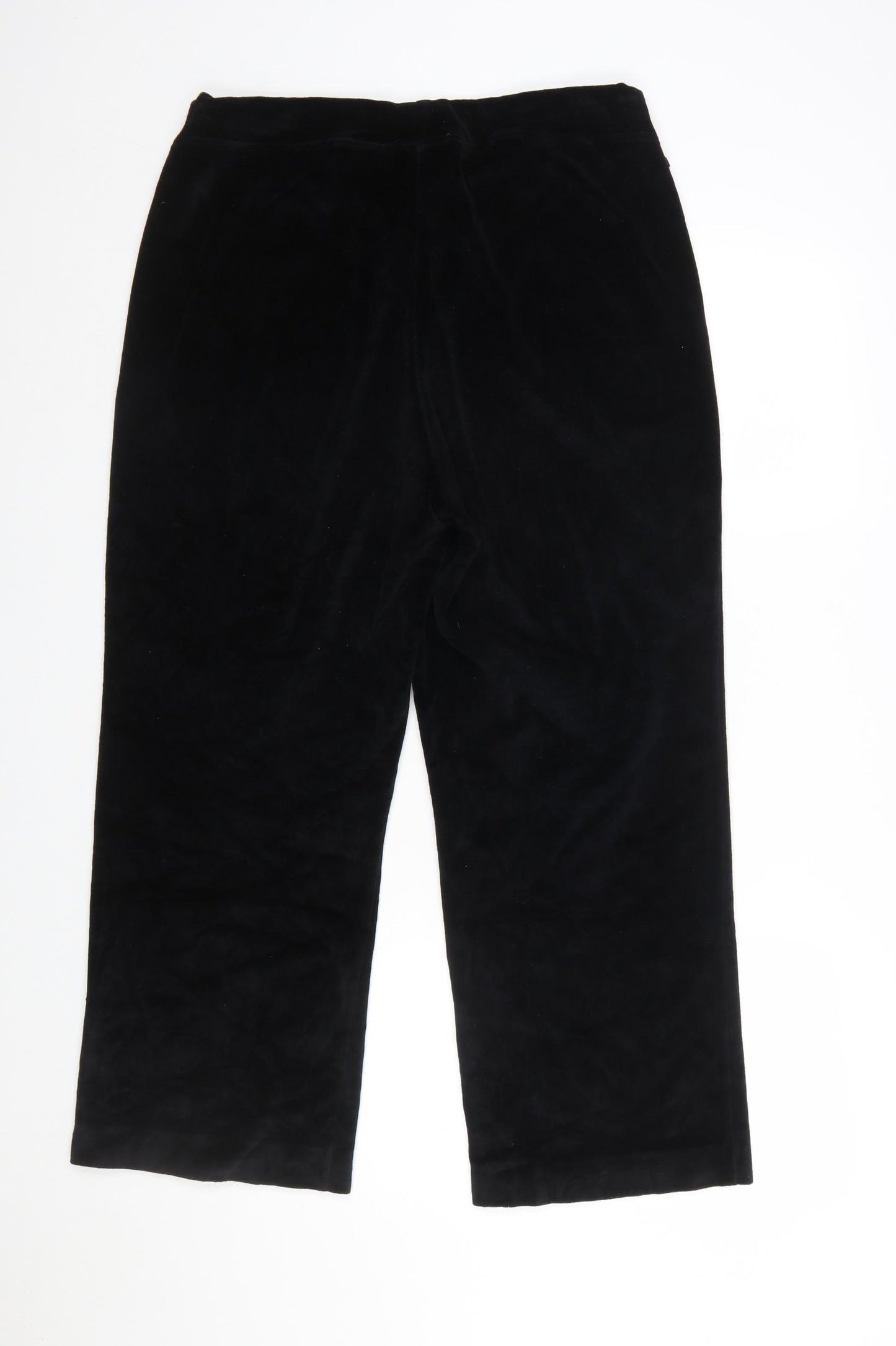 Ralph Lauren Women’s Black Velvet Straight Leg Trousers Size L