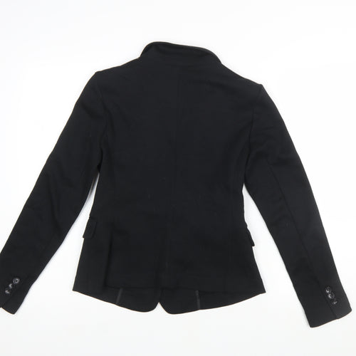 Vero Moda Womens Black Regular Fit Single-Breasted Blazer Size 12