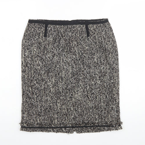 Talbots Women’s Black Tweed Straight Pencil Skirt 16P Petite Lined