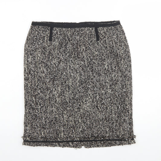 Talbots Women’s Black Tweed Straight Pencil Skirt 16P Petite Lined