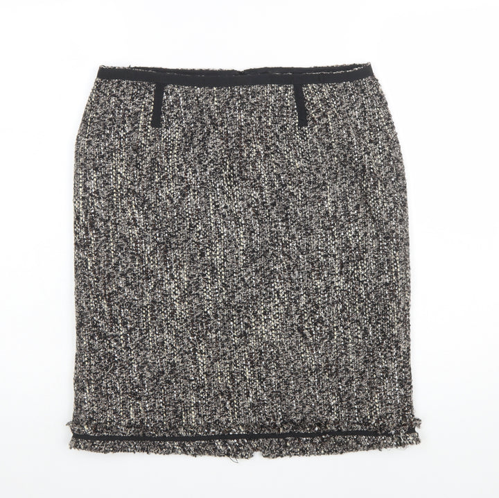 Talbots Women’s Black Tweed Straight Pencil Skirt 16P Petite Lined