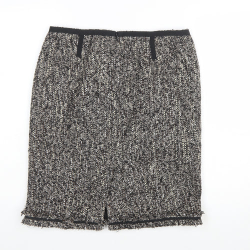 Talbots Women’s Black Tweed Straight Pencil Skirt 16P Petite Lined