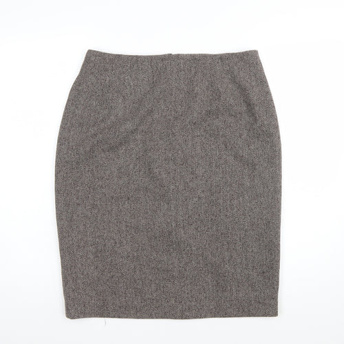 Dressbarn Women Grey Tweed Pencil Skirt Size 12 Knee Length Workwear