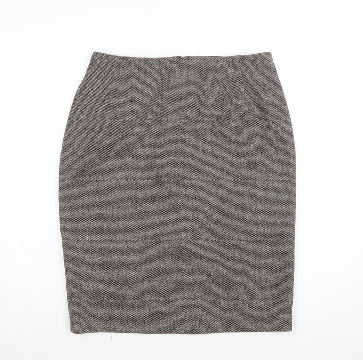 Dressbarn Women Grey Tweed Pencil Skirt Size 12 Knee Length Workwear