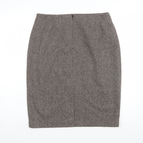 Dressbarn Women Grey Tweed Pencil Skirt Size 12 Knee Length Workwear
