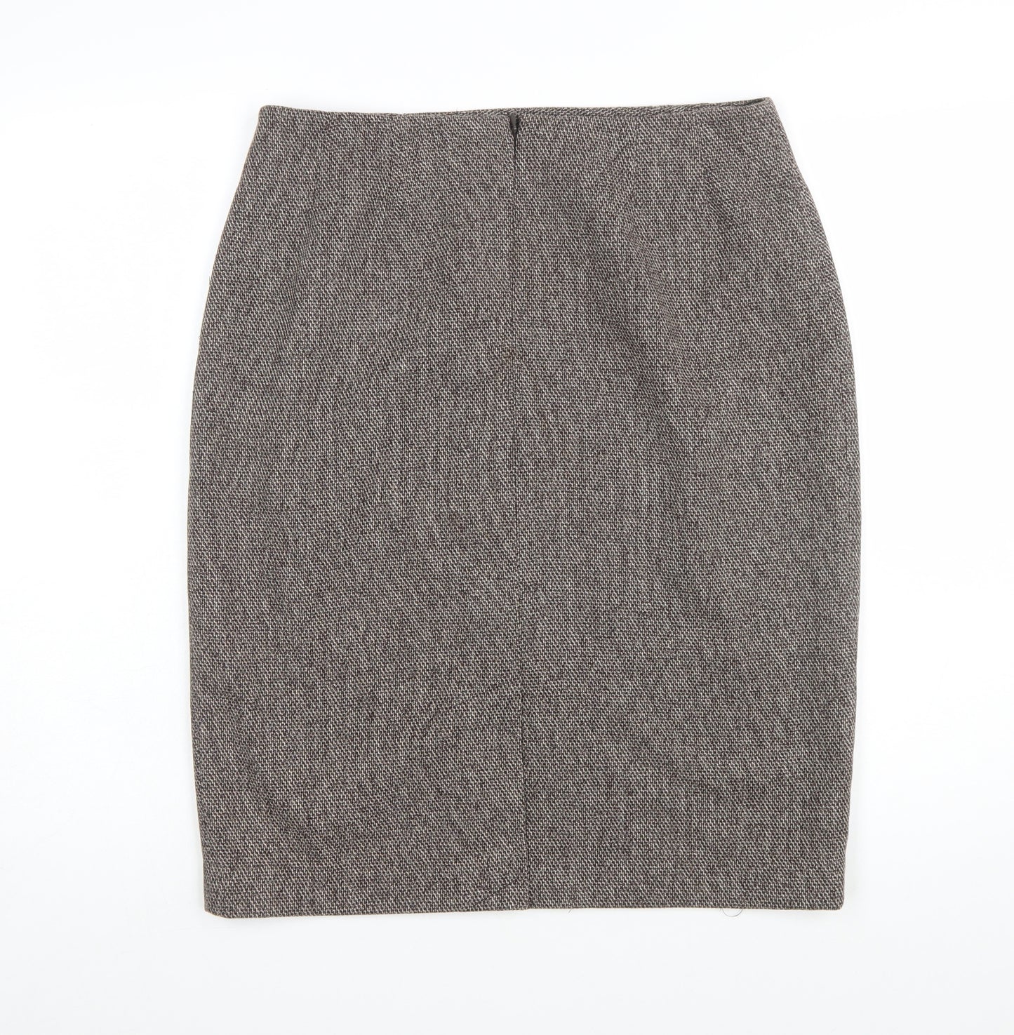 Dressbarn Women Grey Tweed Pencil Skirt Size 12 Knee Length Workwear