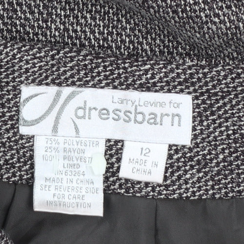 Dressbarn Women Grey Tweed Pencil Skirt Size 12 Knee Length Workwear