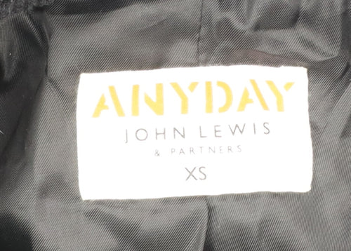 John Lewis ANYDAY Women's Black Fleece Pea Coat XS
