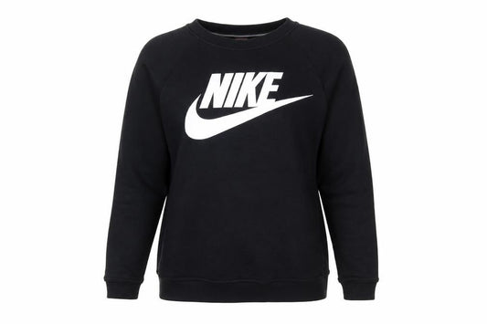 Front view of Nike women’s black medium pullover crew neck sweatshirt