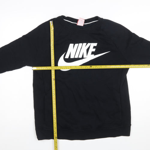 Nike Womens Black Medium Pullover Crew Neck Sweatshirt