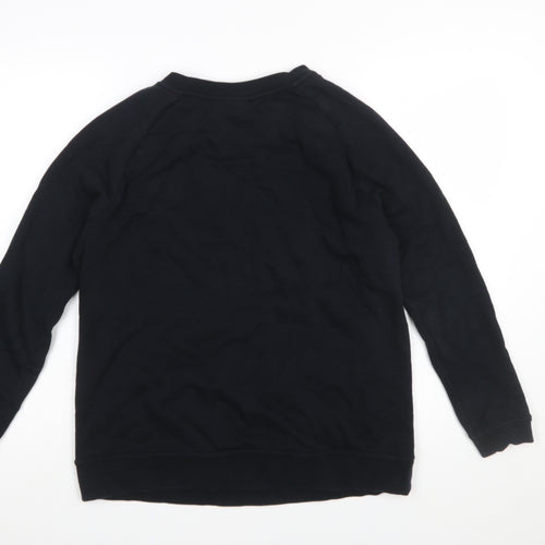 Nike Womens Black Medium Pullover Crew Neck Sweatshirt