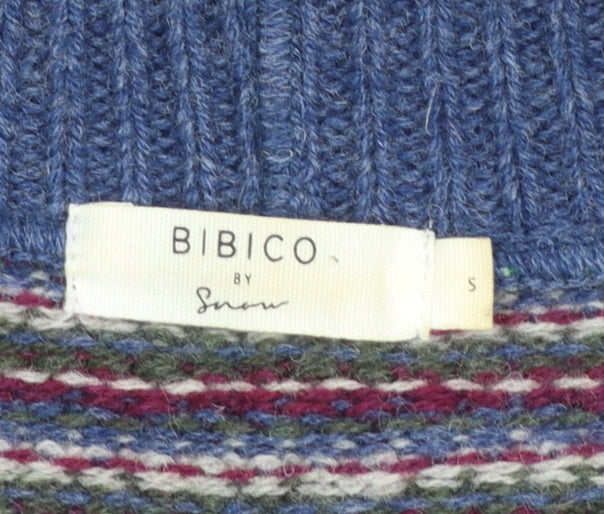 Bibico Women's Multicoloured Wool Chunky Knit Cardigan S