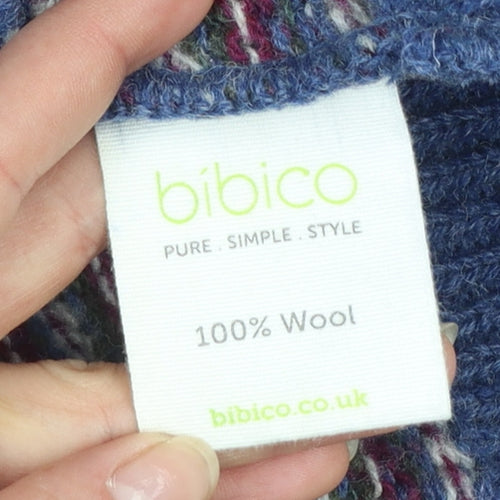 Bibico Women's Multicoloured Wool Chunky Knit Cardigan S