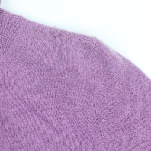 Marks and Spencer Women Purple Roll Neck 100% Cashmere Jumper Size 10