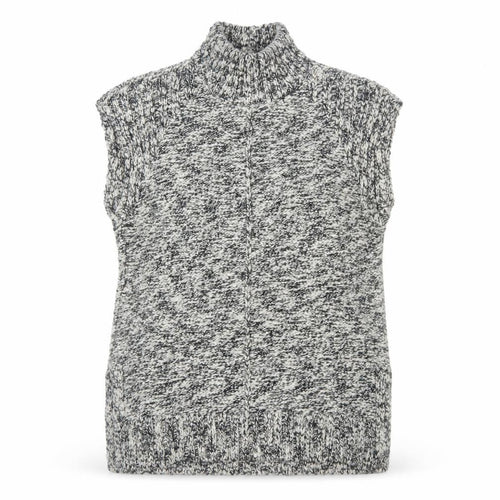 Marks and Spencer Womens Black Mix Sleeveless Roll Neck Jumper Size 12