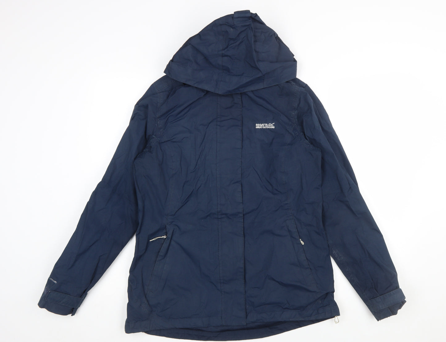 Regatta Women's Blue Waterproof Hooded Rain Jacket Size 12