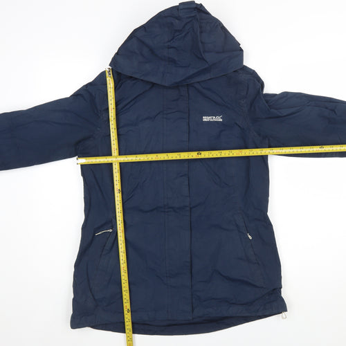 Regatta Women's Blue Waterproof Hooded Rain Jacket Size 12