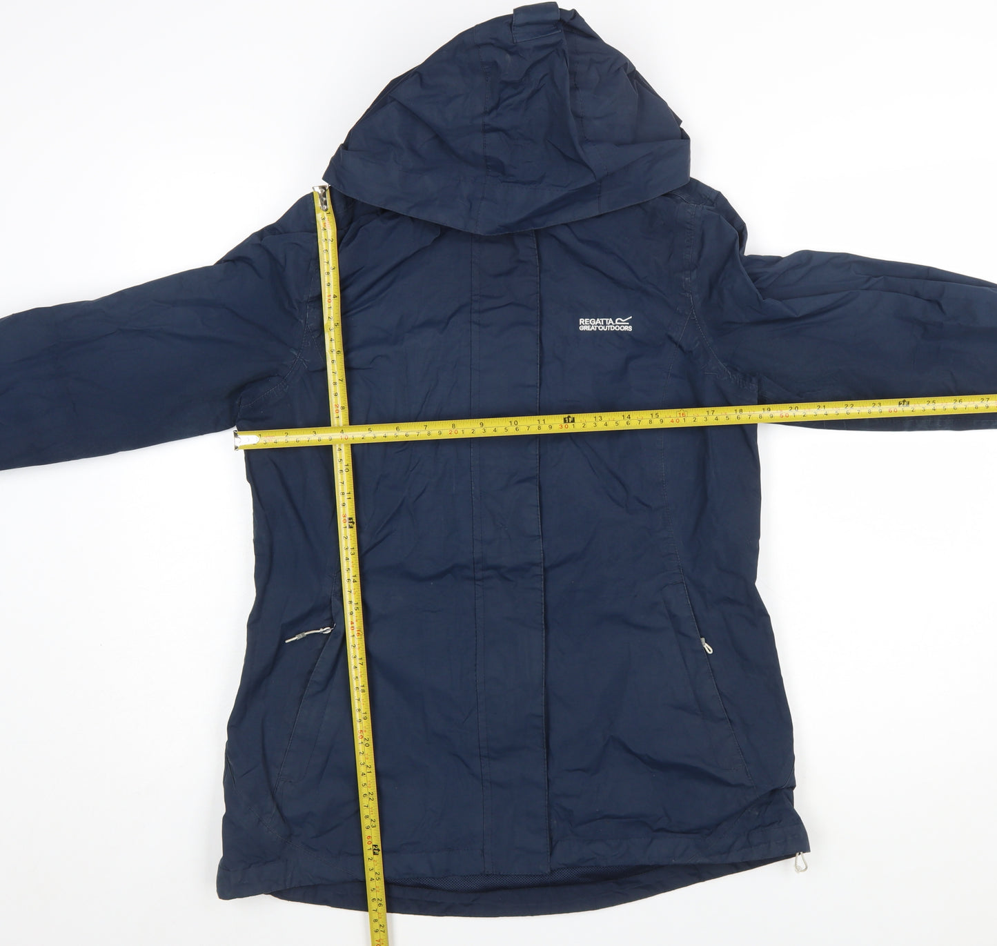 Regatta Women's Blue Waterproof Hooded Rain Jacket Size 12