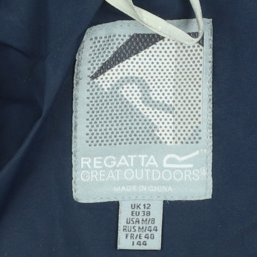 Regatta Women's Blue Waterproof Hooded Rain Jacket Size 12