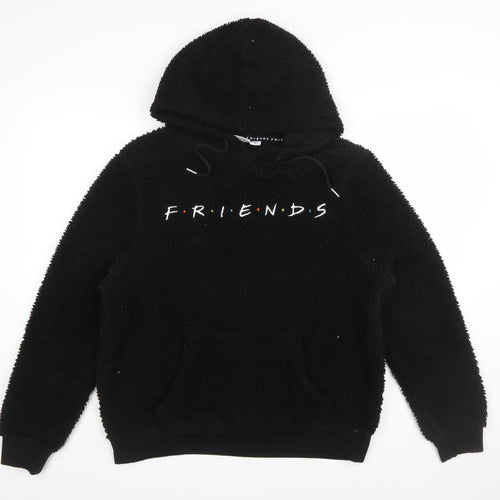 Primark Womens Black Friends Hoodie Size 12/14 Fleece Pullover