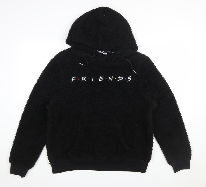 Primark Womens Black Friends Hoodie Size 12/14 Fleece Pullover