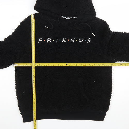 Primark Womens Black Friends Hoodie Size 12/14 Fleece Pullover