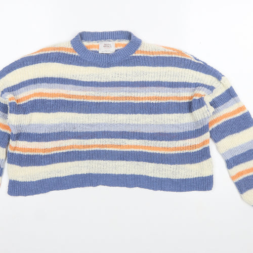 Pull&Bear Women’s Multicoloured Striped Chunky Knit Jumper Size 12
