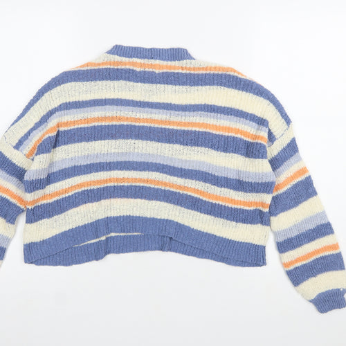 Pull&Bear Women’s Multicoloured Striped Chunky Knit Jumper Size 12