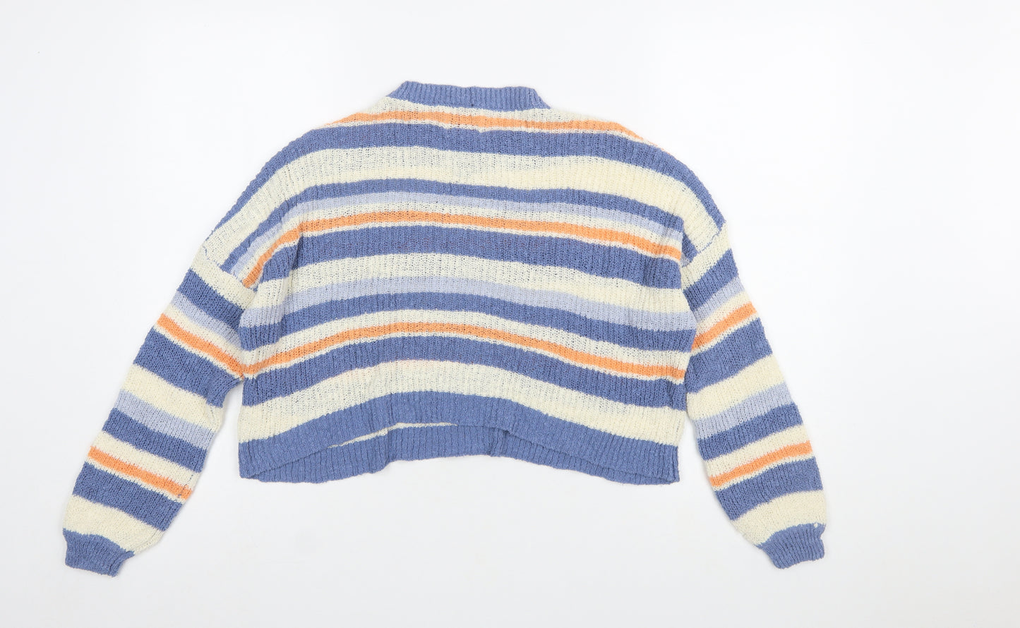 Pull&Bear Women’s Multicoloured Striped Chunky Knit Jumper Size 12