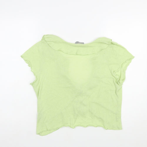 Marks and Spencer Per Una Green Ruffle Cardigan Women Size 18