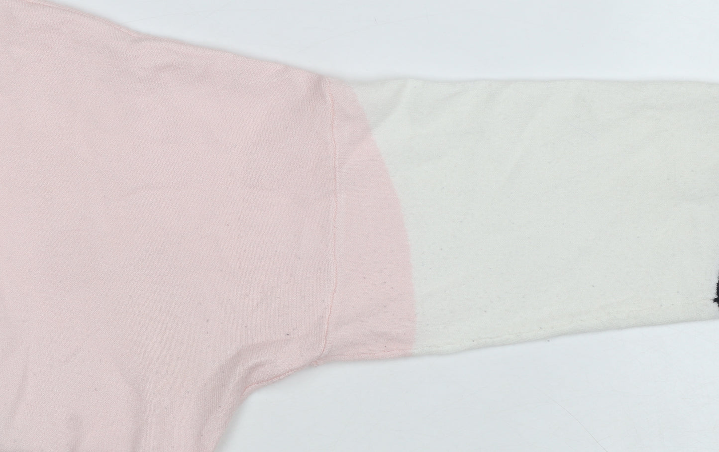 Phase Eight Womens Pink Cream Navy Colour Block Jumper XS