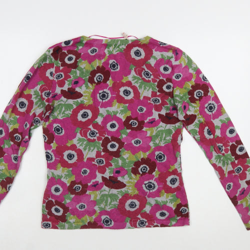 Seasalt Women’s Multicoloured Floral Knit Button Cardigan Size 8