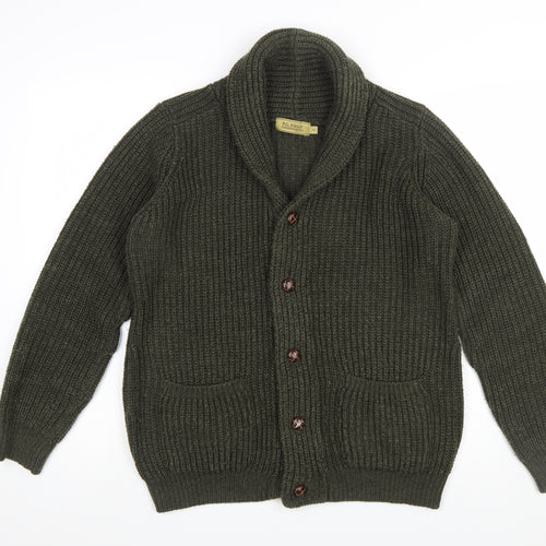 P.G. Field Men's Green Chunky Knit Cardigan Jumper M