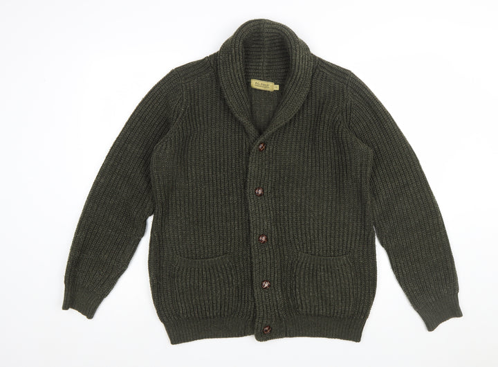 P.G. Field Men's Green Chunky Knit Cardigan Jumper M