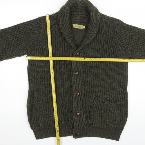 P.G. Field Men's Green Chunky Knit Cardigan Jumper M