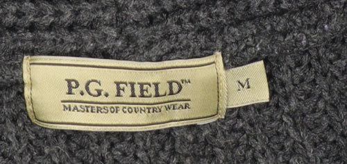 P.G. Field Men's Green Chunky Knit Cardigan Jumper M