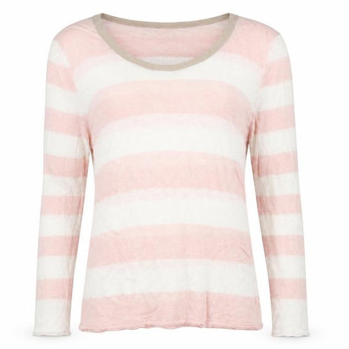 Fenn Wright Manson Women’s Pink Striped Linen Jumper Size 14 Petite