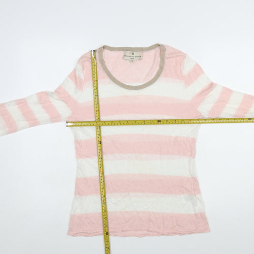 Fenn Wright Manson Women’s Pink Striped Linen Jumper Size 14 Petite