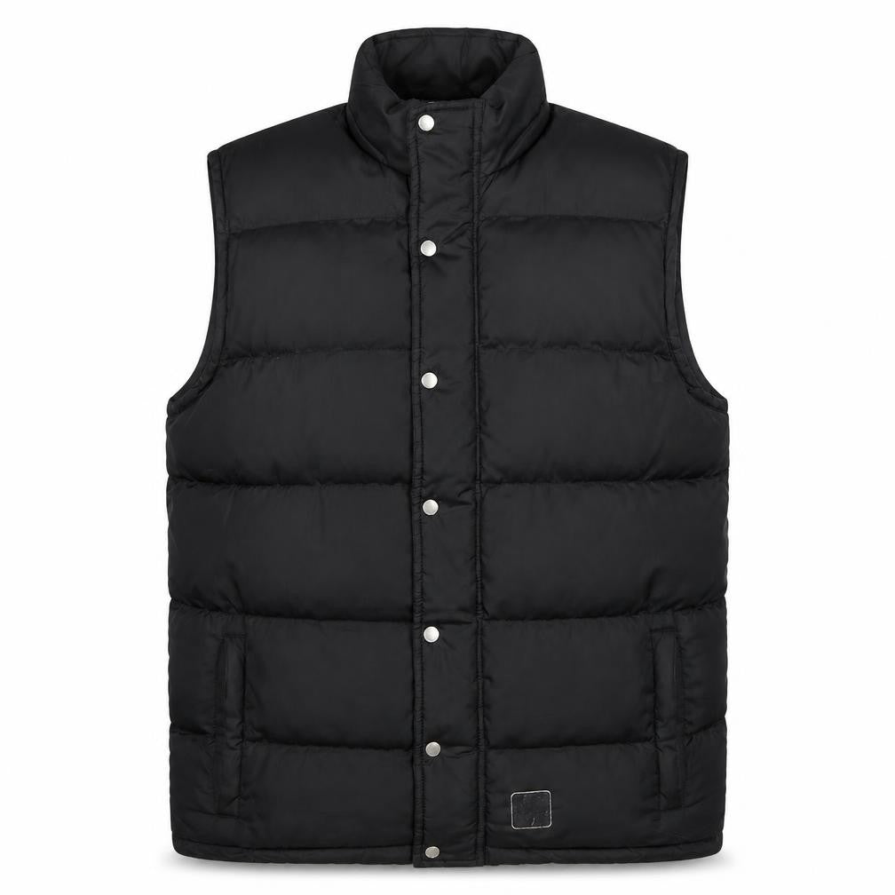 Front view of Mckenzie Men’s Black Padded Bodywarmer Waistcoat Medium