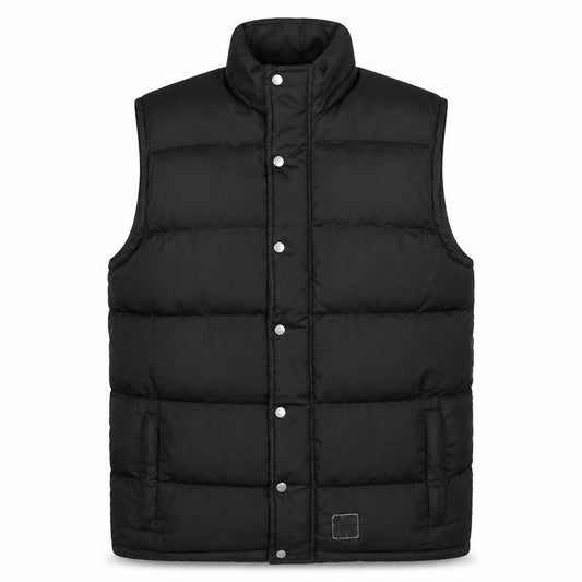 Front view of Mckenzie Men’s Black Padded Bodywarmer Waistcoat Medium